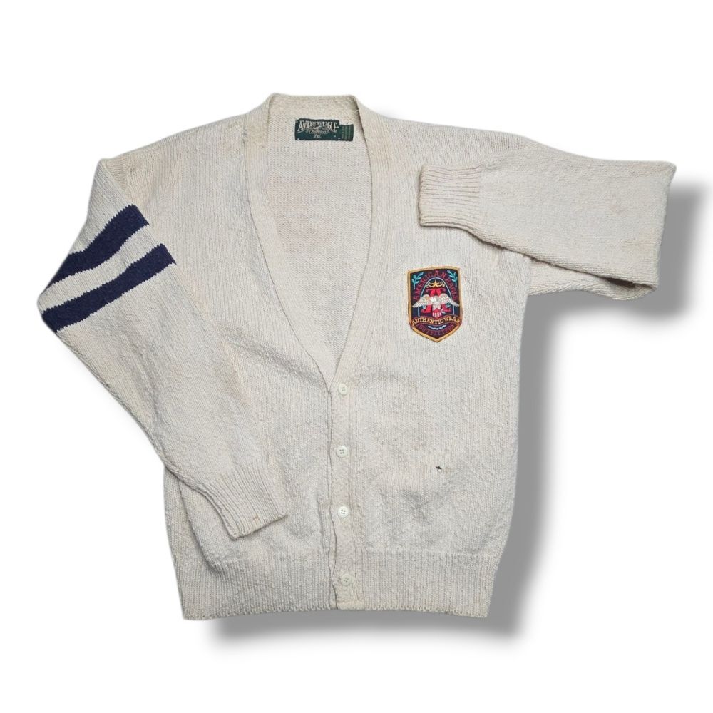 Vintage American Eagle Outfitters 80s Preppy Button Up Cardigan Sweater